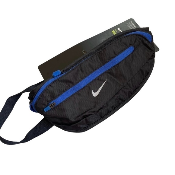 Nike Running Waistpack Black blue unisex NWT - Picture 1 of 9
